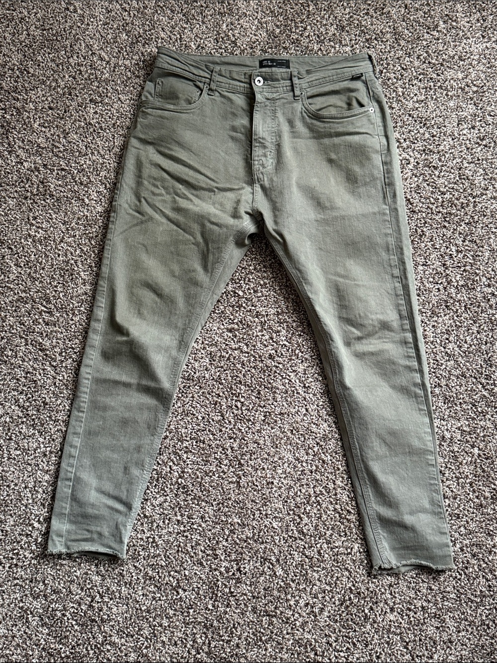 Zara Slim Fit Jeans in Olive